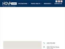 Tablet Screenshot of novatravelclinic.com